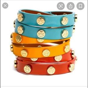 Tory Burch double wrap leather bracelet